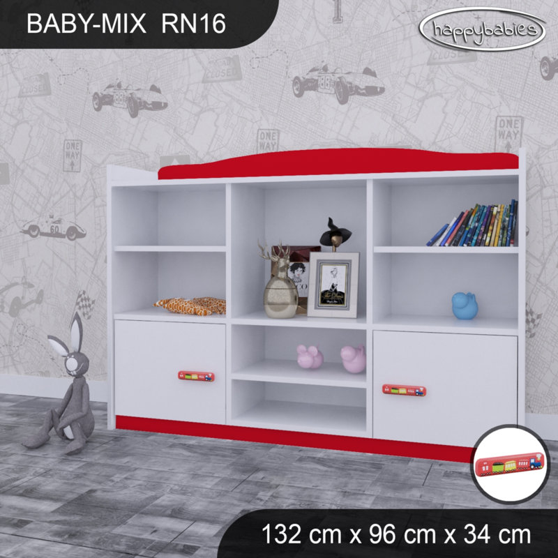 96cm H X 132cm W Kids Cube, White/Red/Orange