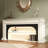 Beige + Black Solid Wood TV Cabinet Fireplace-117501192