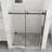 Sliding Shower Door, Frameless Clear Tempered Glass With Easy-Clean Coating And Matte Black Hardware
