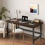 Modern Computer Desk, 61" Large Office Desk Computer Table Study Writing Desk Workstation For Home Office,  White-1653152072-1653152073