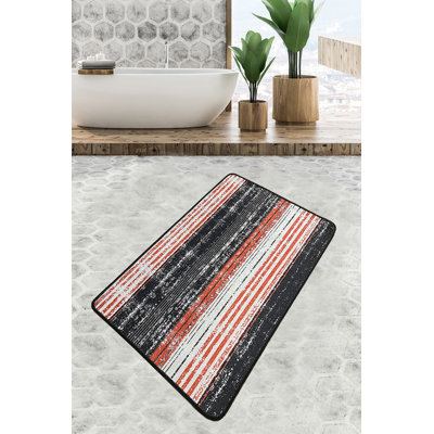 Antibacterial Bathmat, Non-Slip Design, 2.3 x 4.0 Feet | 100% Polyester, Pile Height: 0.4 Inches, 20.5 oz/sq ft | Machine Washable, Easy Care, Perfect for Bathroom Safety & Comfort | Durable & Stylish Home Essential