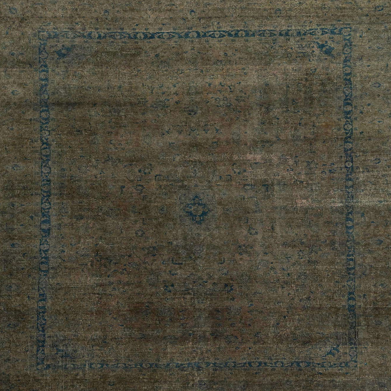 Abstract Indoor Rug, Square 4'