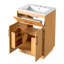 Meuble-lavabo moderne de 61 cm avec lavabo en céramique