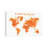 Orange Watercolor Nursery World Map by Blursbyai - Gallery-Wrapped Canvas Giclée on Canvas-844070134-844070025