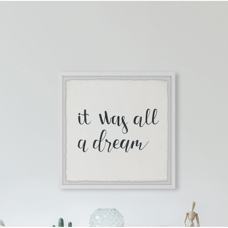 It Was All A Dream IV - Single Picture Frame Print, 30cm H x 30cm W x 3.81cm D