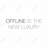 Offline is the New Luxury - Black Motivational Throw Blanket