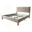 Lit plateforme tapissier avec pieds à colonnes épaisses, structure robuste sans bruit, assemblage facile, aucun sommier tapissier requis-998004048-998004049