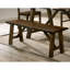 Banc en bois massif rustique avec finition en noyer rustique 1pc