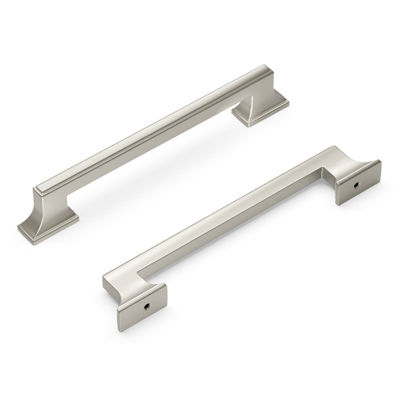 Brownstone Collection Handle Pull - Cabinet Pull - Transitional Hardware for Drawers & Cabinets, 6 5/16", Satin Nickel