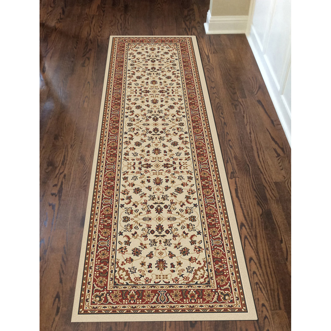 Weisgerber Oriental Ivory/Brick Area Rug Astoria Grand Rug 