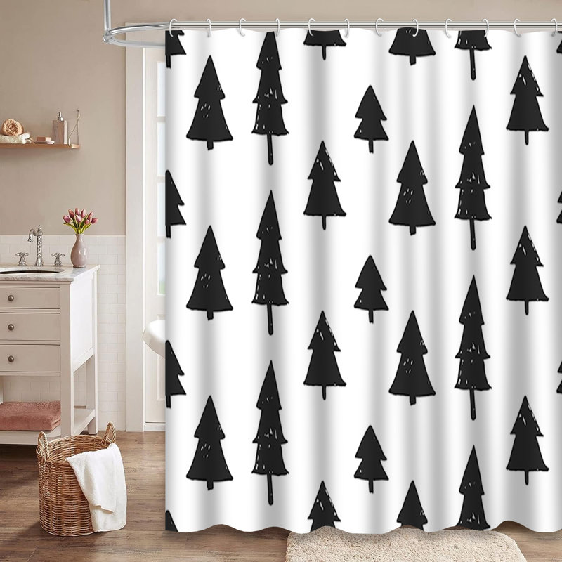 Rideau de douche Christmas Snowflakes, L 72 po x l 84 po