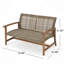 Hampton Wood With Wicker Loveseat