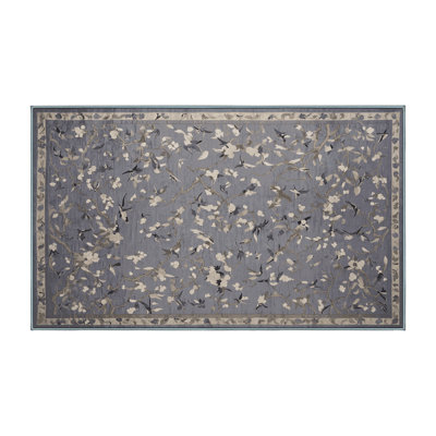 Tapis bleu lavable à la machine
