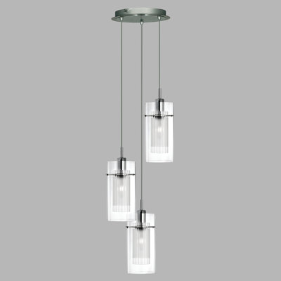 Burridge 3 - Light Chrome Cluster Pendant