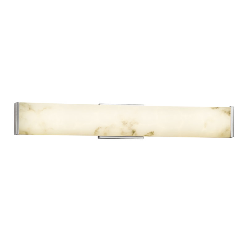 Barre d’éclairage de salle de bain 2 lumières linéaire Keyon, Nickel brossé