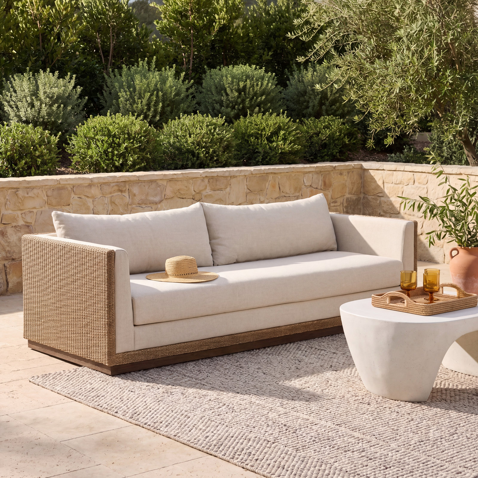 Madeleine 96" Teak Patio Sofa