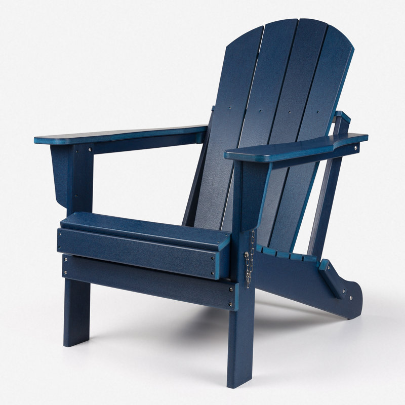 Deerfiled Foldable Outdoor Adirondack Chair, Blue