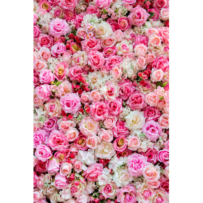 Roses Background - Wrapped Canvas Print