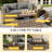 8-Piece Patio Furniture Set with Propane Gas Fire Pit Table-575407546-576908595