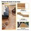Carreaux de terrasse entrelacés à motif rayé, plancher de bois franc d'acacia jaune carré 12 po x 12 po pour patio, banc, côté piscine