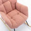 Chaise berçante en tissu avec repose-pieds Teddy-1243860953