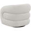 Fauteuil d'appoint pivotant en tissu Roxbury Boucle-88357467