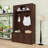 Wooden Hall Tree with Storage Bench, Cabinets, Hooks and Adjustable Shelving-129747988