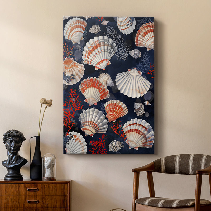 NAUTICAL Series CCCCX - Toile tendue avec châssis de qualité supérieure - Prêt à être accroché, H 27 po x l 18 po