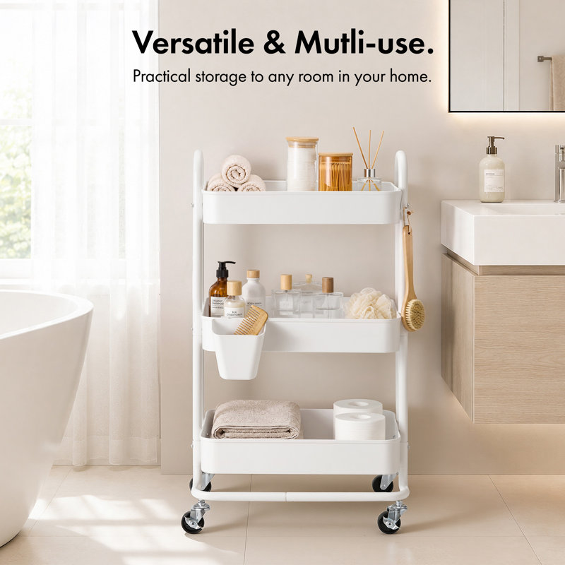 79.5cm H x 46cm W Utility Cart, White