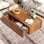 Table basse rectangulaire Mid-Century de 47,2 po avec tiroirs de rangement
