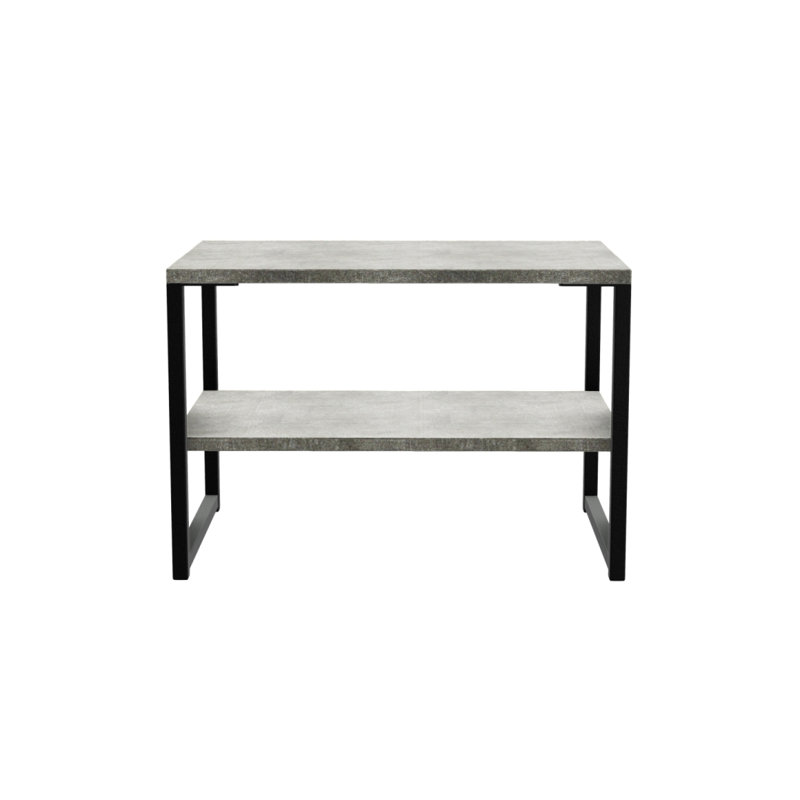 Fully Assembled Side Table, Black, White
