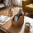 Fluted Acacia Wood Remote Holder Caddy