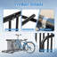Support à vélo double face autoportant en métal, solution de rangement de vélos de qualité commerciale pour garage, rue, magasin et école