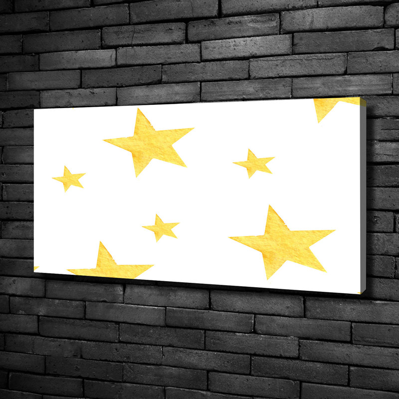 Yellow Stars - Print, Canvas, 50cm H x 100cm W x 2cm D