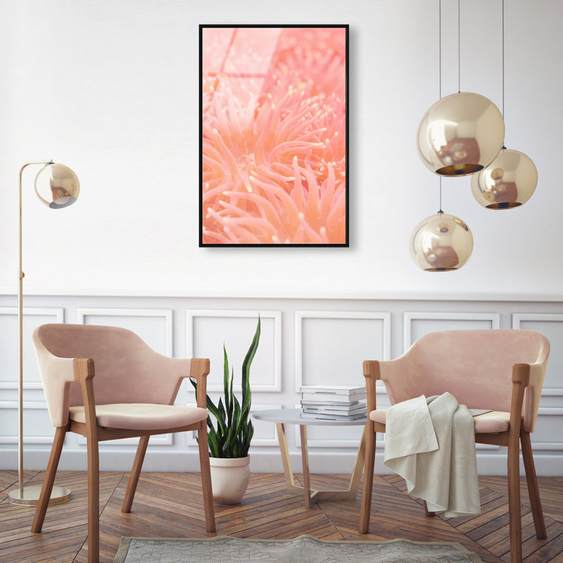 Deep Sea Flowers Print by Oliver Gal, 46"H x 31"W, Black Floater Frame