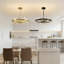 Lustre en cristal moderne avec 12 lumières, plafonnier doré à intensité variable pour salle à manger, salon, îlot de cuisine, vestibule et chambre à coucher