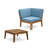 Solvara 10-Piece Modern Rustic Acacia Wood Outdoor Sectional Set With Coffee Table-116488373