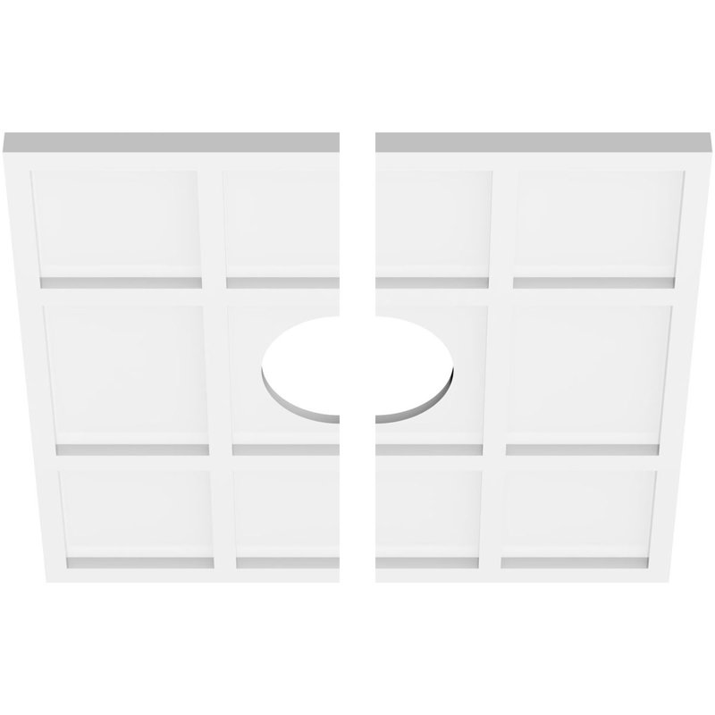 Médaillon de plafond contemporain en PVC de qualité architecturale Rubik 20 pi x P 5 po x P 7 po x P 1 po
