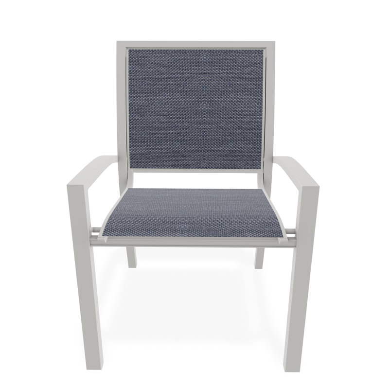 Chaise de café empilable Kendall, Neige, Mavi