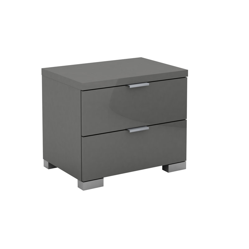Allyria 21.7'' W Nightstand, Dark Gray
