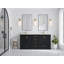 Boston 72 po X P 22 po Meuble-lavabo double en fer forgé-102900742