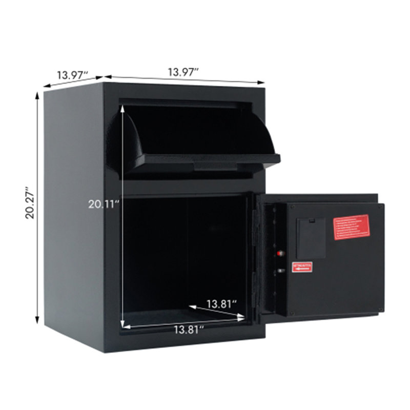 Flip-Top Digital Depository Safe – Secure Electronic Lockbox