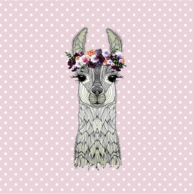 «1P Flower Girl Alpaca Blush», impression sur toile tendue