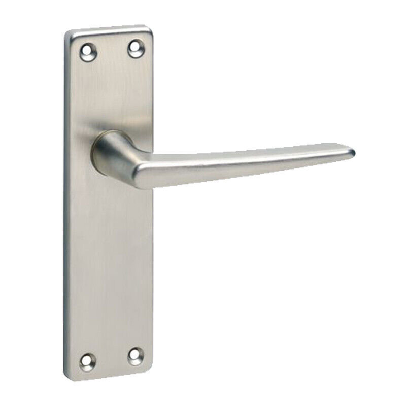 Door Handle, Satin Nickel Plain