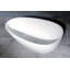 Baignoire autoportante à double extrémité en forme d'œuf à double face avec bonde 59 po Kingston Stone