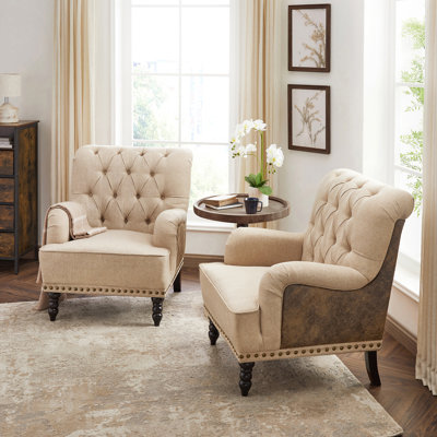 Erithon 31.5" Wide Upholstered Wingback Accent Chair