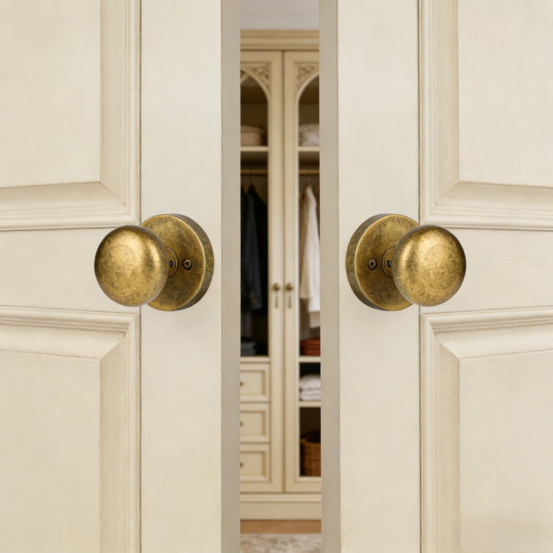 Coolnews Dummy Metal Door Knobs, Antique Copper