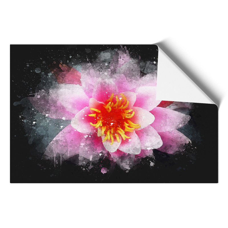 Pink Water Lily Flower Vol.4 - Unframed Graphic Art, 21cm H x 30cm W x 0.1cm D
