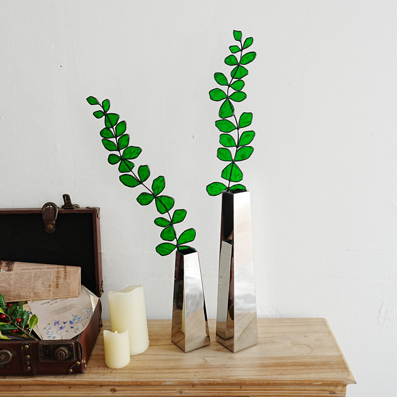 Ensemble de 2 vases en acier inoxydable