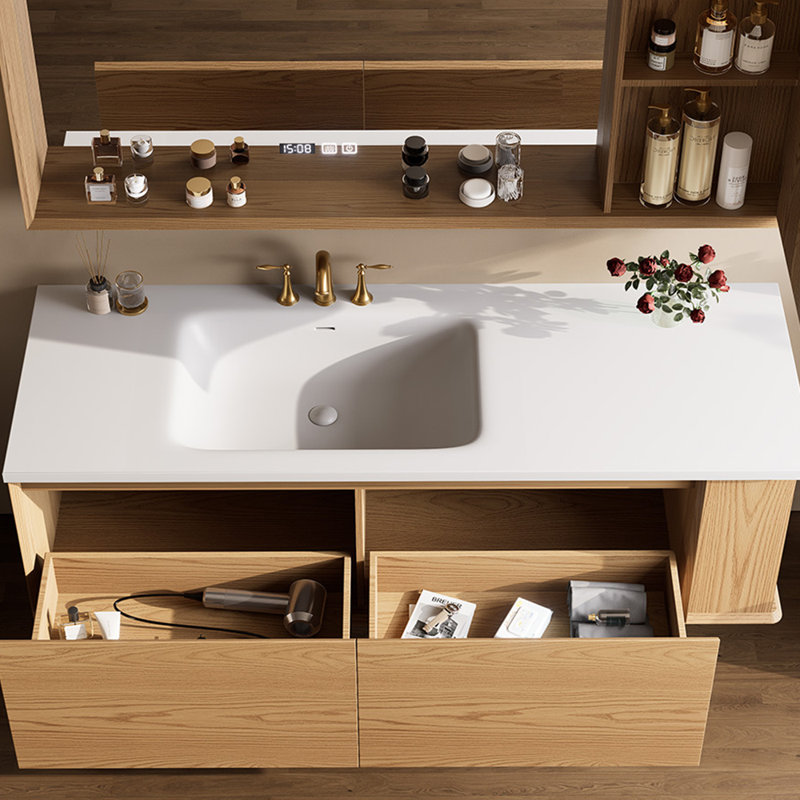 Modern stylish simple bathroom cabinet, Burlywood